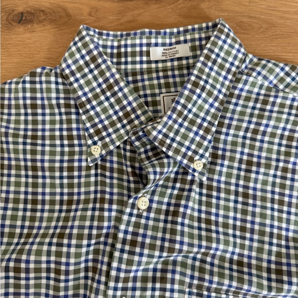 Peter Millar Men's Plaid Shirt - Blue, Green, Brown